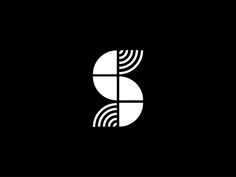 a black and white logo with the letter b in it's center, on a dark background