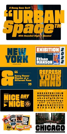 an advertisement for the new york and chicago subway system is shown in this graphic style