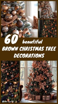 ❤️ Save for later 👉 Tap to see all 60+ Brown Christmas Tree Decorations | Struggling to find unique holiday decor that stands out from the crowd? These brown Christmas tree decorations bring warmth and sophistication to your festive setup. Pin these gorgeous ideas to create your perfect holiday masterpiece! Bronze And White Christmas Tree, Copper And Brown Christmas Tree, Red Brown Christmas Tree, Brown Theme Christmas Tree, Brown Gold Christmas Tree, Brown Christmas Tree Decor, Gold And Brown Christmas Tree, Red And Brown Christmas Tree