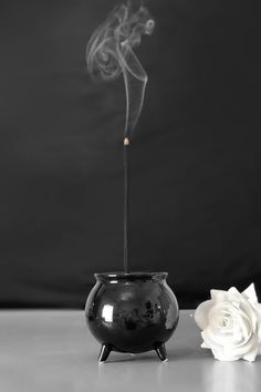 Cauldron Incense Burner | KILLSTAR - US Store Round Blanket, Goth Home, Goth Home Decor, Witchy Decor, Gothic Decor, Gothic Home Decor, Gothic House, Incense Sticks, Incense Holder