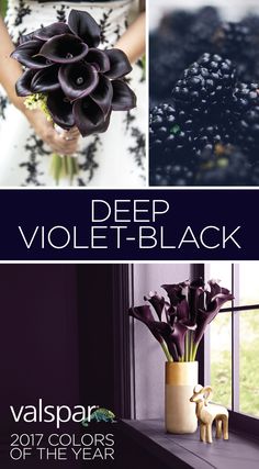 the cover of deep violet - black magazine features purple flowers in vases, and an image of a woman holding a flower