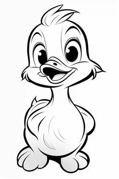 the cute little bird from disney's ducky and friends coloring pages for kids