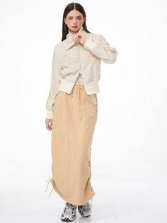 ❤︎Sporty casual sweatshirt long skirt❤︎ Casual Winter Maxi Skirt, Casual Beige Loungewear Skirt, Beige Casual Loungewear Skirt, Beige Casual Skirt For Loungewear, Casual Beige Skirt For Loungewear, Casual Maxi Skirt For Loungewear, Casual Fall Loungewear Skirt, Casual Beige Maxi Skirt For Fall, Fall Casual Beige Maxi Skirt