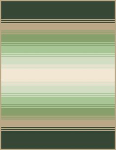 a green and beige striped rug with horizontal stripes