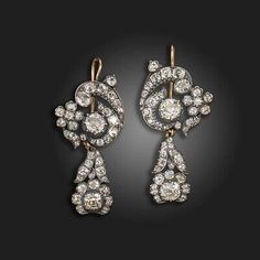 Color - White, Yellow Gold. Get in touch to know more. Kindly check with your port before ordering. THE HOUSE OF ADASTRA. Antique Diamond Earrings, Vintage Diamond Earrings, Russian Jewelry, Earrings Antique, Diamond Dangle Earrings, Antique Diamond, Antique Earrings, Diamond Drops, Fashion Jewelry Earrings