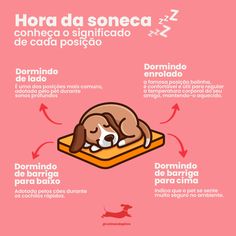 a dog sleeping on top of a bed with the words'hora da soneca'in spanish