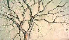 a painting of a tree with no leaves