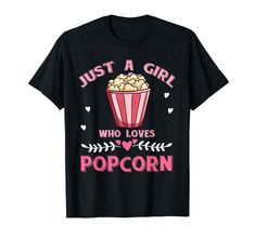 PRICES MAY VARY. If you enjoy your movie night with a snack like popcorn then this cool popcorn design is just for you! Watch your favorite movie in the cinema with a food like popcorn! Gift idea for Christmas, a birthday or any other present giving occasion. Get this present for the special foodie, snack lover, chef or popcorn lover in your life! Lightweight, Classic fit, Double-needle sleeve and bottom hem Popcorn Art, Popcorn Design, Popcorn Gift, Funny Gifts For Women, Corn Kernel, Favorite Movie, Just A Girl, Just Girl Things, Boys Who