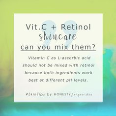 Retinol And Vitamin C, Vitamin C Skincare, Retinol Vitamin C, Retinol Skincare, Haut Routine, Love Your Skin, Natural Therapy, Ascorbic Acid