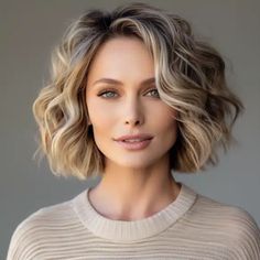 Curly Hair Styles Women Over 50, Short And Medium Hairstyles For Women, Short Hairstyle Women Waves, 70 Hairstyles 1970s Short Hair, Short Hairstyle Women Round Face 2024, Over 50 Curly Hairstyles For Women, Chin Length Curly Bob Hairstyles, Short Hair Waves Styles, Shaggy Lob For Fine Hair Round Face