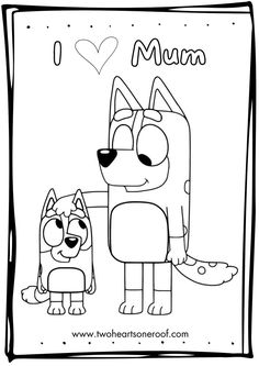 a coloring page with an image of a cat and dog