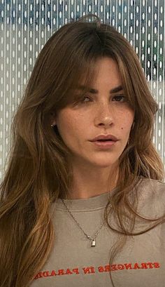 Clara Berry, Sign Aesthetic, Layered Hair With Bangs, Based On Your Zodiac Sign, Haircuts Straight Hair, Long Hair With Bangs, Long Layered Hair, Haircuts For Long Hair