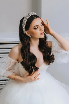 Bride Headband, Pearl Bridal Headband, Embroidered Headband, White Padded Headband, Bridal Tiara, Bridal Head Piece, Wide Headband - Etsy Thick Pearl Headband, Bridal Hair Band, Bride Hair With Headband, Wedding Headband Hairstyles, Bridal Headband With Hair Down, Bride Hairstyles With Headband, Bridal Hair With Headband, Pearl Headband Hairstyles, Ponytail Bridal Hair