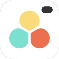 an app icon with three circles in the center and two dots at the bottom, on a white background