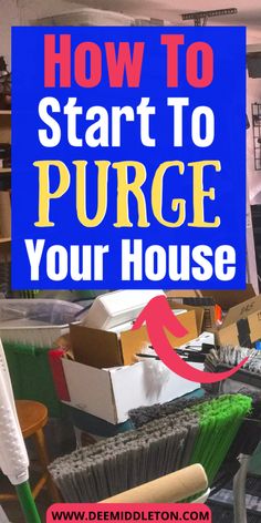 the words how to start to purchase your house are in blue and white with an arrow pointing