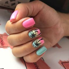 Cute Nail Designs For Summer, Easy Summer Nail Art, Vacay Nails, Nail Designs For Summer, Nail Summer, Unghie Nail Art