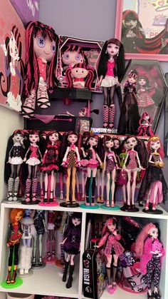 Monster high dolls pink pink pink Arte Monster High, Monster High Pictures, Moster High, Catty Noir, Custom Monster High Dolls, Love Monster, Monster High Art, Monster High Characters, Doll Display