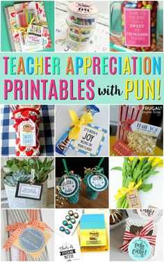 teacher appreciation printables with fun