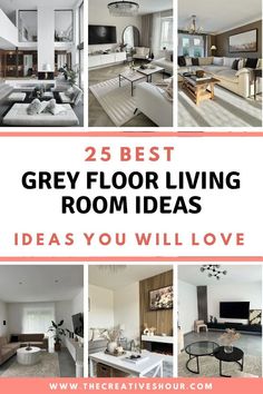 the 25 best grey floor living room ideas