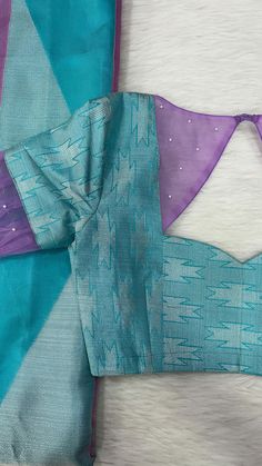 Blouse New Designs Style 2024, Silk Saree Blouse Designs Patch Work, Simple Aari Neck Designs, Pattern Blouse Designs Latest, New Pattern Blouse Design, Patch Blouse Designs Patterns, Blue Blouse Piece With Motifs For Designer Wear, Blouse Patch Work Designs, Blouse Back Patchwork Design