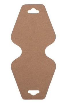 a brown paper tag on a white background