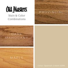 Top Stain & Paint Color Palette for Your Home | Spanish Cream Walnut Color Door, Walnut Color Combination, Natural Wood Color Palette, Walnut Color Palette, Walnut Palette, Wood Color Combination, Spanish Cream, Old Masters Gel Stain