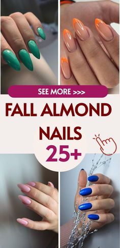 Chic Nails Almond, Autumn Nails Almond, Minimalist Almond Nails, Fall Almond Nails, Opi Nail Envy, Nail Base Coat, Essie Gel Couture, Fall Nail Trends, Spring Nail Designs