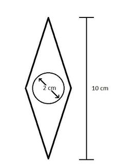 a drawing showing the height of a diamond