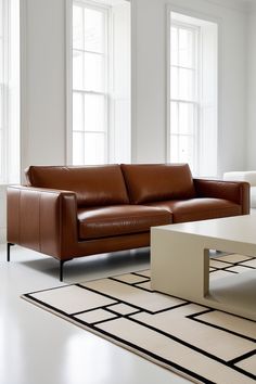 Brown Leather Sofa Couch for Ultimate Comfort For Living Room #browncouch #leathersofa #brownsofa