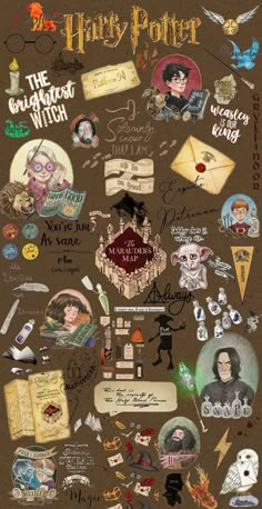 harry potter stickers are shown in this image