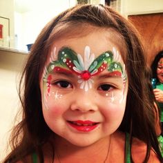 Twinkle Face Painting-Christmas Princess Reindeer Face Paint, No Face Photo Ideas, Makeup For Kids, Face Painting Images, Cool Face Paint, Pregnant Belly Painting, Princess Painting, Christmas Princess