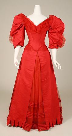 Love this red dress! Moulin Rouge Red Dress, 1840s Dress, Historical Gowns, House Of Worth