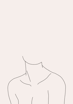 a line drawing of a woman's torso in black and white