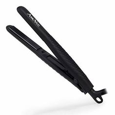 AmoVee Mini Flat Iron Smart Ceramic Tourmaline Hair Straightener Negative Ionic Technology for Travel, Black [ Smart Flat Iron ] Mini Flat Iron delivers professional smoothing results on the go. It is working to help you achieve super-sleek, straight hair, polished curls or cascading waves, and the styling iron with floating plates helps you to create gorgeous looks. [ Ceramic & Tourmaline ] With ceramic technology, the mini flat iron heats evenly all around, meaning no "hot spots" where a section might get hotter than another and burn or fry your hair. With tourmaline, it achieves ZERO sticking or pulling, and emits negative ions that help smooth the hair and eliminates frizz. Note: there's only one fixed temperature. [ How Practical ] Mini flat iron comes with a heat resistant glove. Gre Mini Flat Iron, Mini Straightener, Mini Hair Straightener, Barrel Curling Iron, Travel Hairstyles, Heat Resistant Gloves, Straighten Iron, Styling Iron, Flat Iron Hair Styles