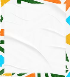 an abstract colorful background with white paper in the middle