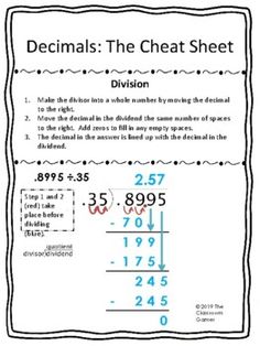 a printable worksheet for dividing numbers