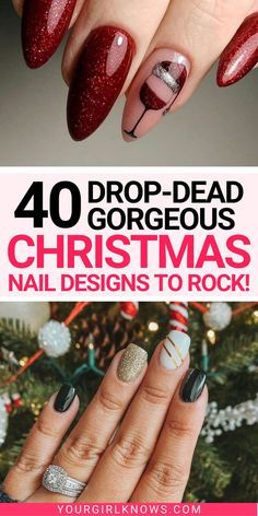 Nails Acrylic Christmas, Christmas Nail Ideas, December Nails, Christmas Manicure, Cute Christmas Nails, Christmas Nails Easy, Christmas Gel Nails, Christmas Nail Art Designs