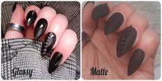 Goth Punk Halloween Rock | Press ons | Gel Nails | Cured | Glue on Nails | Reusable | Painted False Nails | Black Spikes Cone Gloss Matte Halloween Rocks, Nail Technician, False Nails, Nail File, Black Nails, Nail Artist, Glue On Nails, Gel Polish, Press On Nails