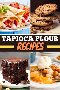 These tapioca flour recipes are gluten-free and paleo-friendly! From tortillas to pizza crust to cookies and brownies, you won't believe how versatile tapioca is. Uses For Tapioca Flour, Tapioca Flour Dessert Recipes, Tapioca Starch Recipes Baking, Tapioca Flour Cookies, Tapioca Starch Recipes, Thicken Soup, Substitute For Butter, Gfdf Recipes