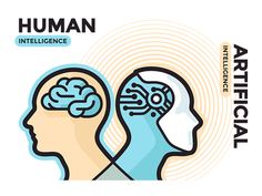 Human vs Artificial Intelligence Artificial Intelegent Illustration, Humanity Vs Technology, Artifical Intelligence Drawings, Artificial Intelligent Art, Artificial Inteligence Pictures, Artifical Intelligence Pictures, Artificial Intelegence, Math Models