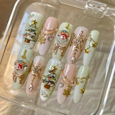 10Pcs Press On Nails Christmas New Nails Ballet Style Handmade Cute Snowman 3D Long Oval Fake Nails Christmas Nails Snowman, Nails Snowman, Oval Fake Nails, Snowman 3d, Snowman Nails, Ballet Style, Goth Nails, New Nails