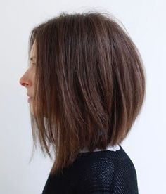 50 Astonishing Chocolate Brown Hair Ideas for 2020 - Hair Adviser Straight Graduated Bob, Long Layered Bob Hairstyles, Long Bob Cuts, Layered Lob, Haircut Inspo, Bob Hairstyles With Bangs