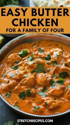 easy butter chicken for a family of four