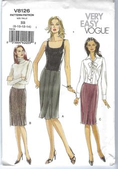 a women's skirt and blouse sewing pattern