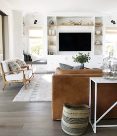 a living room filled with furniture and a flat screen tv