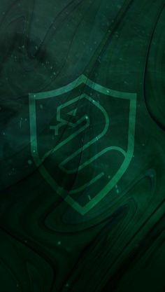 a green wallpaper with the letter s on it and a shield logo in the middle