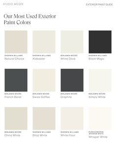 the most used exterior paint colors