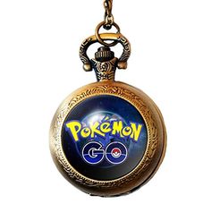 Joyplancraft Anime Pokemon Go Pokeball Pocket Watch Pocket Monster Cabochon Glass Dome Watch Necklace (Brass I Am Sherlocked, Watch Pocket, Pocket Watch Necklace, Pocket Monsters, Glass Dome, Watch Necklace, Glass Domes