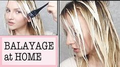 Balayage At Home - How to from YouTube beauty blogger Aly Art. Dark roots blonde sunkissed hair highlights DIY at home bleach reversed Balayage At Home, Aly Art, Highlights Diy, Icy Blonde Balayage, Blonde Hair At Home, Sunkissed Hair