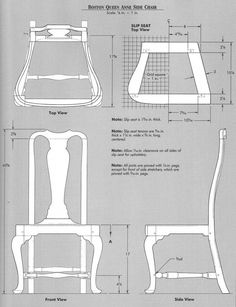 the plans for a chair and foot rest are shown in this drawing, which shows how to